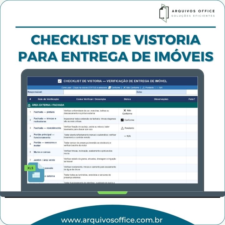 Checklist de Vistoria de Imóveis - Arquivos Office