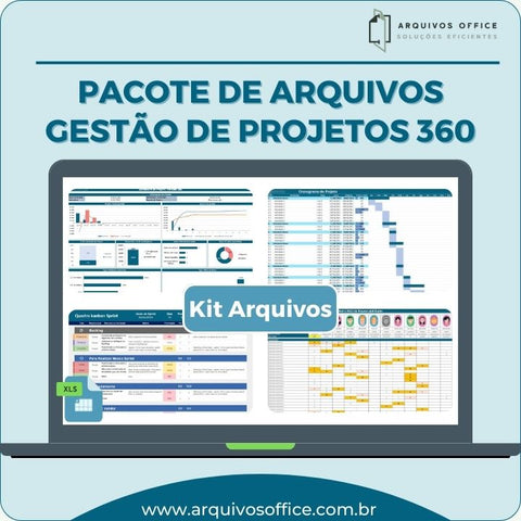 Pacote de Planilhas Gestão de Projetos 360